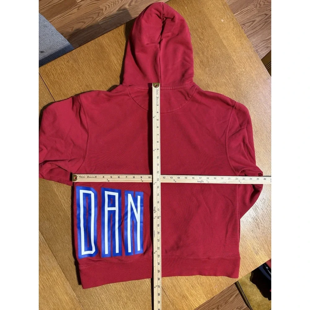 Jordan Hoodie Mens‎ L Red Blue JOR DAN Split Graphic Jumpman Embroidered Logo